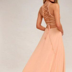 Lulus - Strappy to be Here Blush Maxi Dress - NEVER WORN - TAGS ON